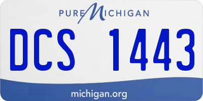 MI license plate DCS1443