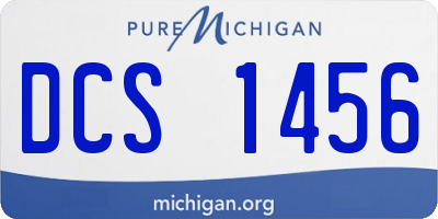 MI license plate DCS1456