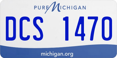 MI license plate DCS1470
