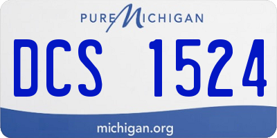 MI license plate DCS1524