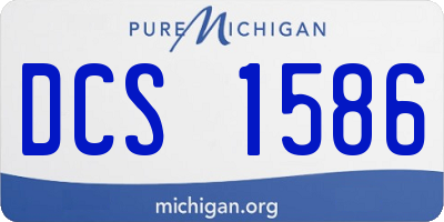 MI license plate DCS1586