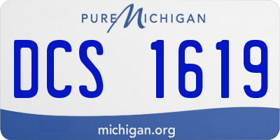 MI license plate DCS1619