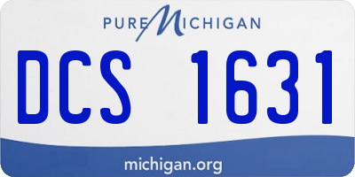 MI license plate DCS1631