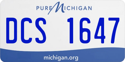 MI license plate DCS1647