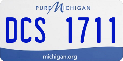 MI license plate DCS1711