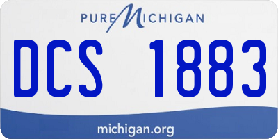 MI license plate DCS1883