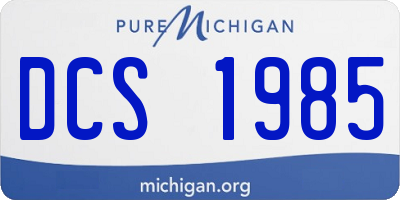 MI license plate DCS1985