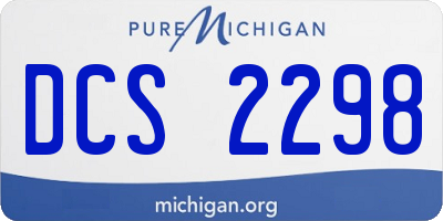 MI license plate DCS2298