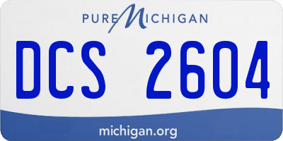 MI license plate DCS2604