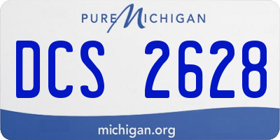 MI license plate DCS2628