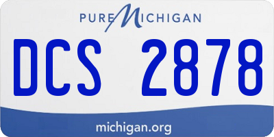 MI license plate DCS2878