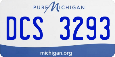MI license plate DCS3293