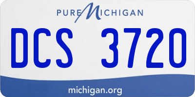 MI license plate DCS3720