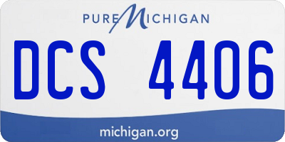 MI license plate DCS4406