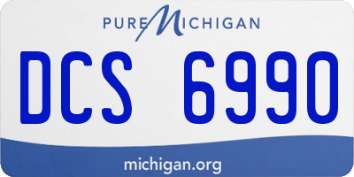 MI license plate DCS6990