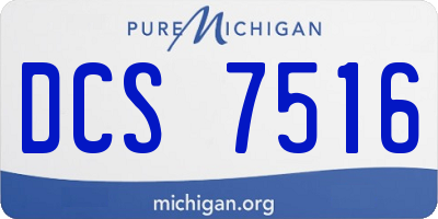 MI license plate DCS7516
