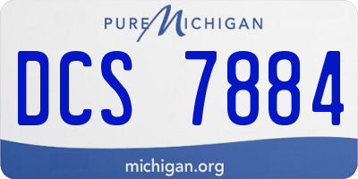 MI license plate DCS7884