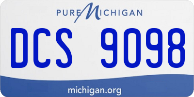 MI license plate DCS9098