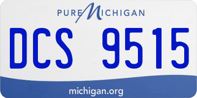 MI license plate DCS9515