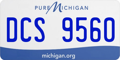MI license plate DCS9560