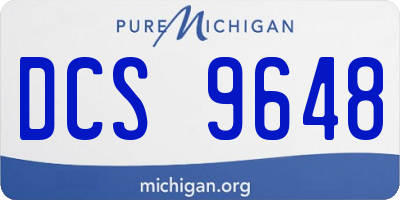 MI license plate DCS9648