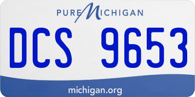 MI license plate DCS9653