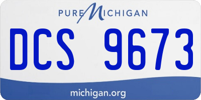 MI license plate DCS9673