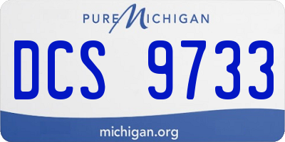 MI license plate DCS9733
