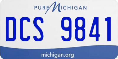 MI license plate DCS9841