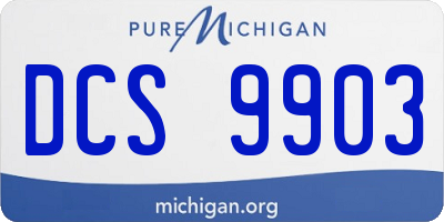MI license plate DCS9903