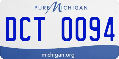 MI license plate DCT0094