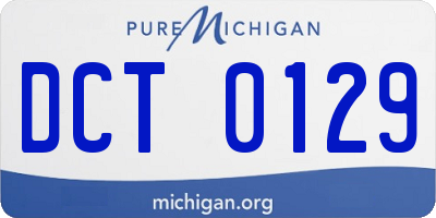 MI license plate DCT0129