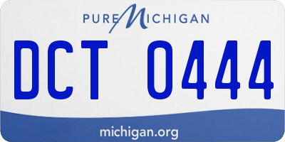 MI license plate DCT0444