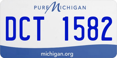 MI license plate DCT1582