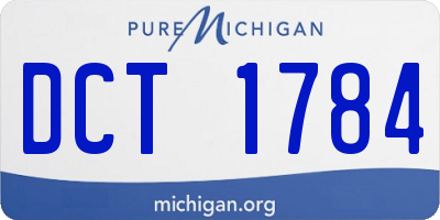 MI license plate DCT1784