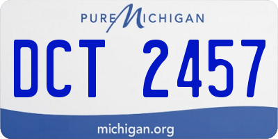 MI license plate DCT2457