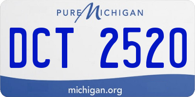 MI license plate DCT2520