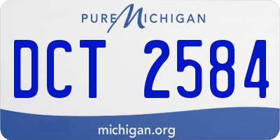 MI license plate DCT2584