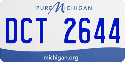 MI license plate DCT2644