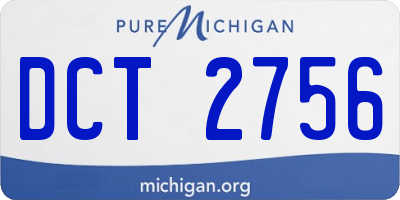 MI license plate DCT2756