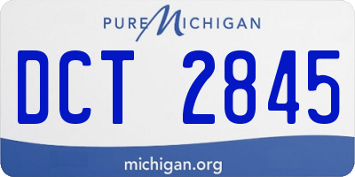 MI license plate DCT2845