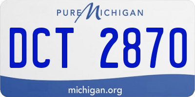 MI license plate DCT2870