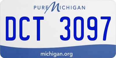 MI license plate DCT3097