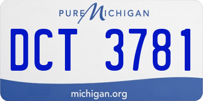 MI license plate DCT3781