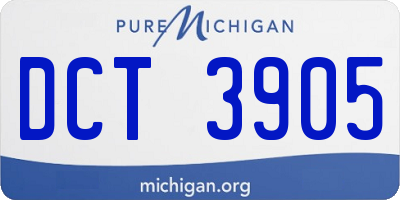 MI license plate DCT3905