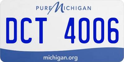 MI license plate DCT4006