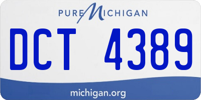 MI license plate DCT4389