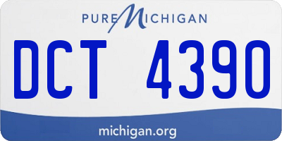MI license plate DCT4390