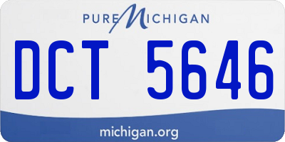 MI license plate DCT5646