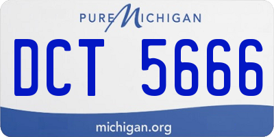 MI license plate DCT5666